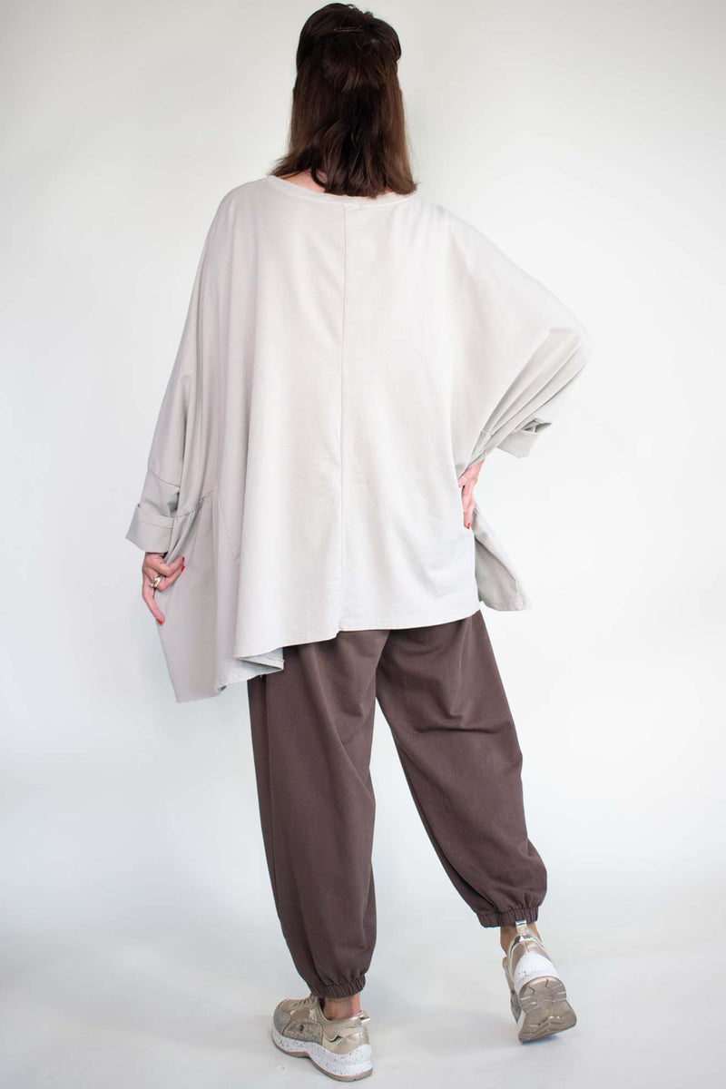 Joannah Batwing Top in Stone