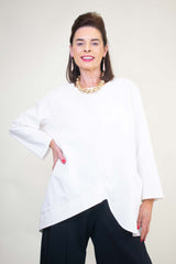 The Carousel Collection - Coleen Asymmetric Top in Warm White