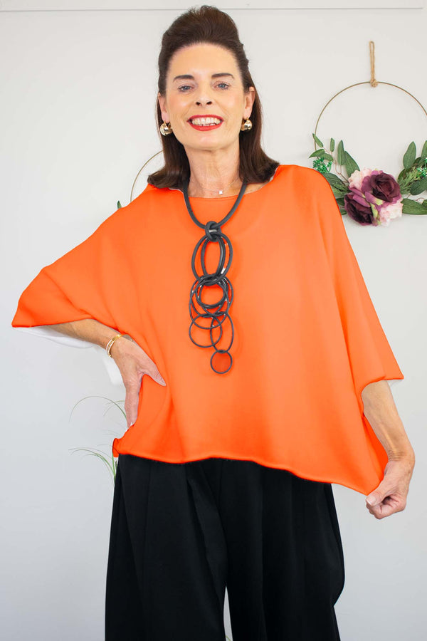 Valeria Knit Top in Orange