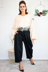 Martha Batwing Top in Warm Beige