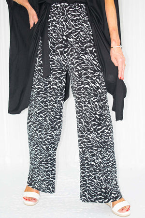 Hailey Pleated Trousers in Zebra Print