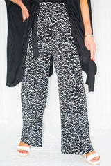 Hailey Pleated Trousers in Zebra Print