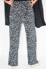 Hailey Pleated Trousers in Zebra Print