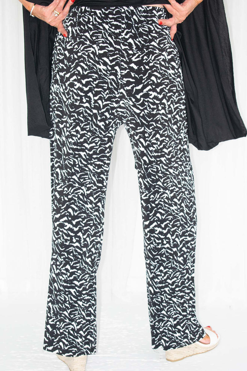 Hailey Pleated Trousers in Zebra Print