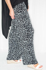 Hailey Pleated Trousers in Zebra Print