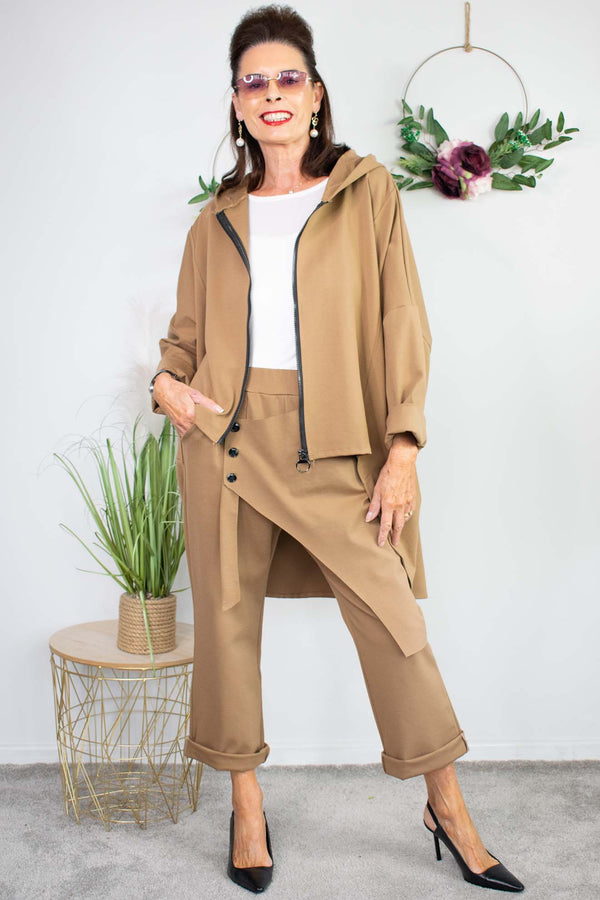 Zena Zip Jacket in Camel