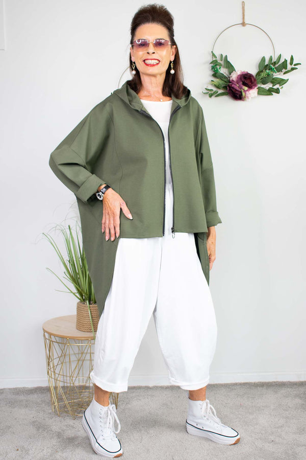 Zena Zip Jacket in Khaki