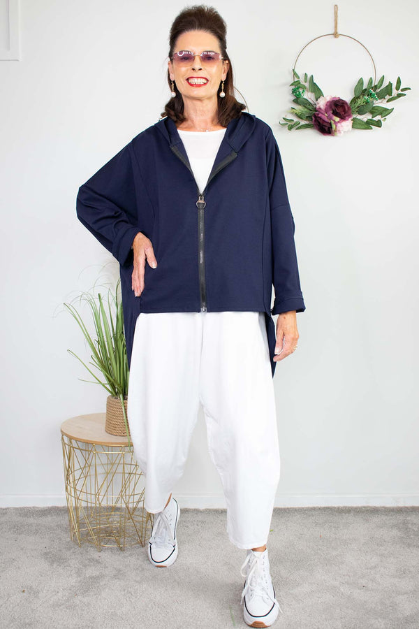 Zena Zip Jacket in Navy