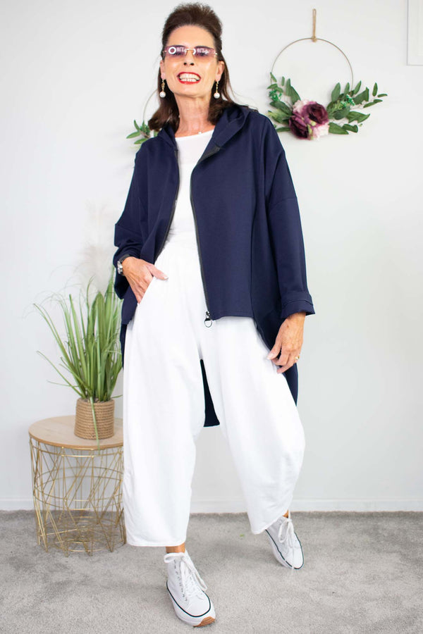 Zena Zip Jacket in Navy
