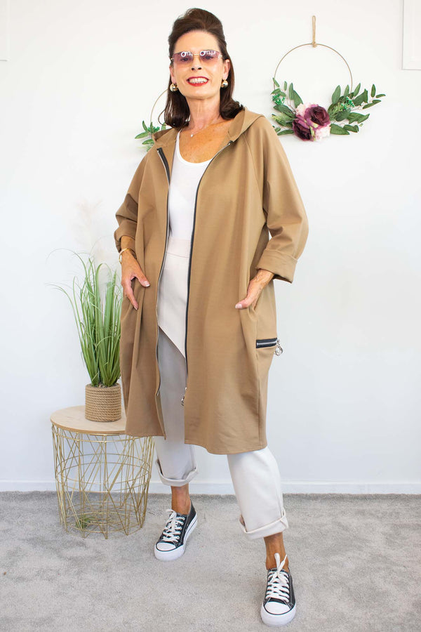 Marley Zip Jacket in Camel