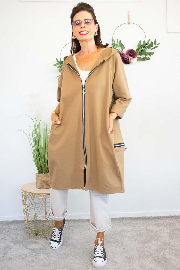 Marley Zip Jacket in Camel