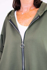 Marley Zip Jacket in Khaki
