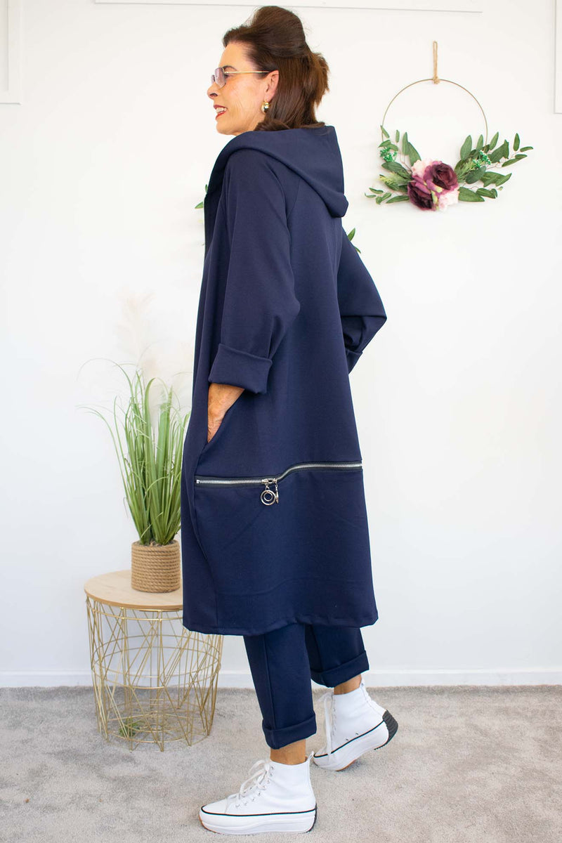 Marley Zip Jacket in Navy