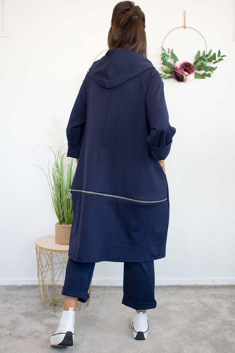 Marley Zip Jacket in Navy