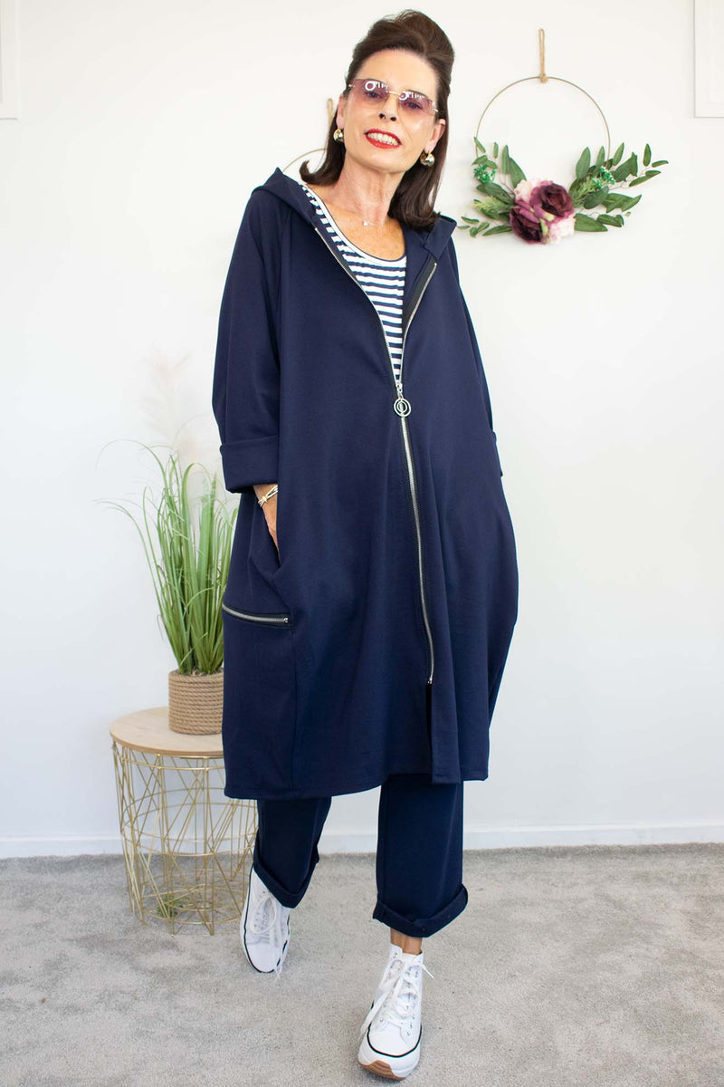 Marley Zip Jacket in Navy