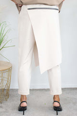 Zoey Zip Detail Trouser in  warm beige