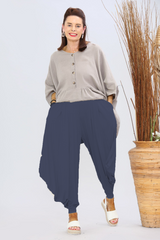 Balloon Style Harlem Trousers in Navy 23SS