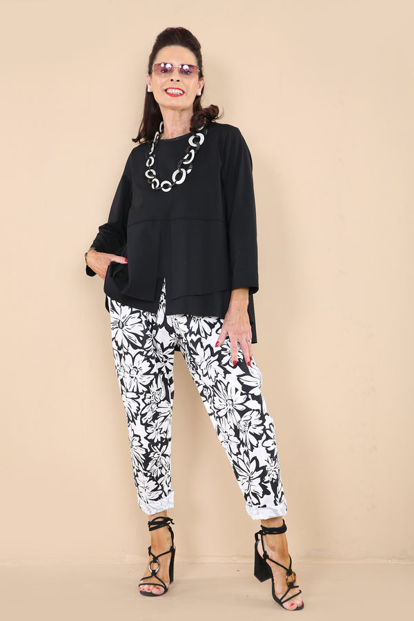 Cora Scuba Top In Black