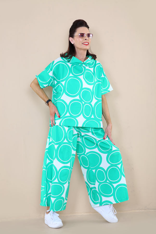 Lucy Palazzo Trouser - Apple Green