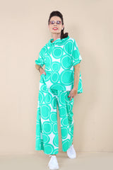 Lucy Palazzo Trouser - Apple Green