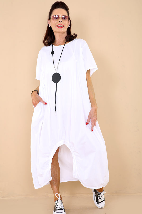 Lona Dress In White