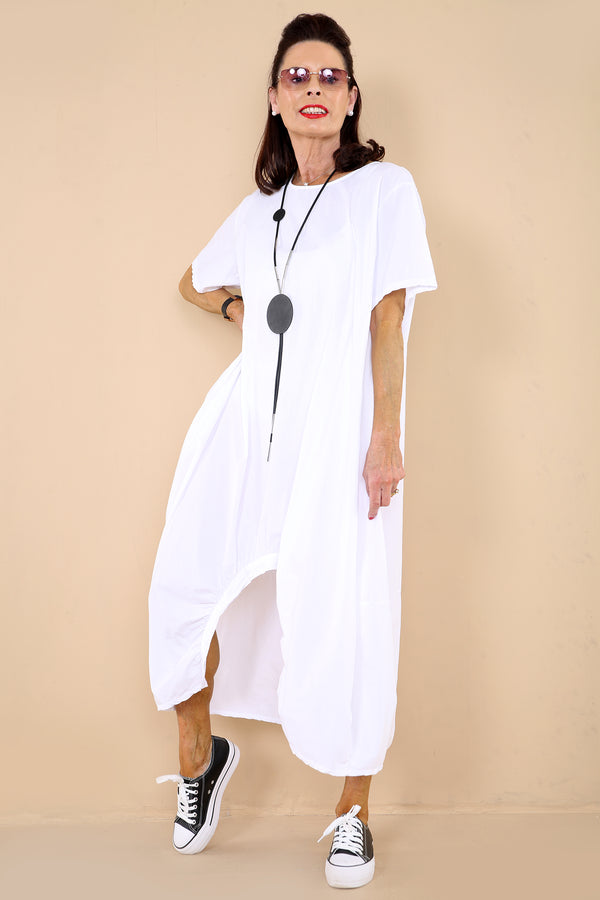 Lona Dress In White