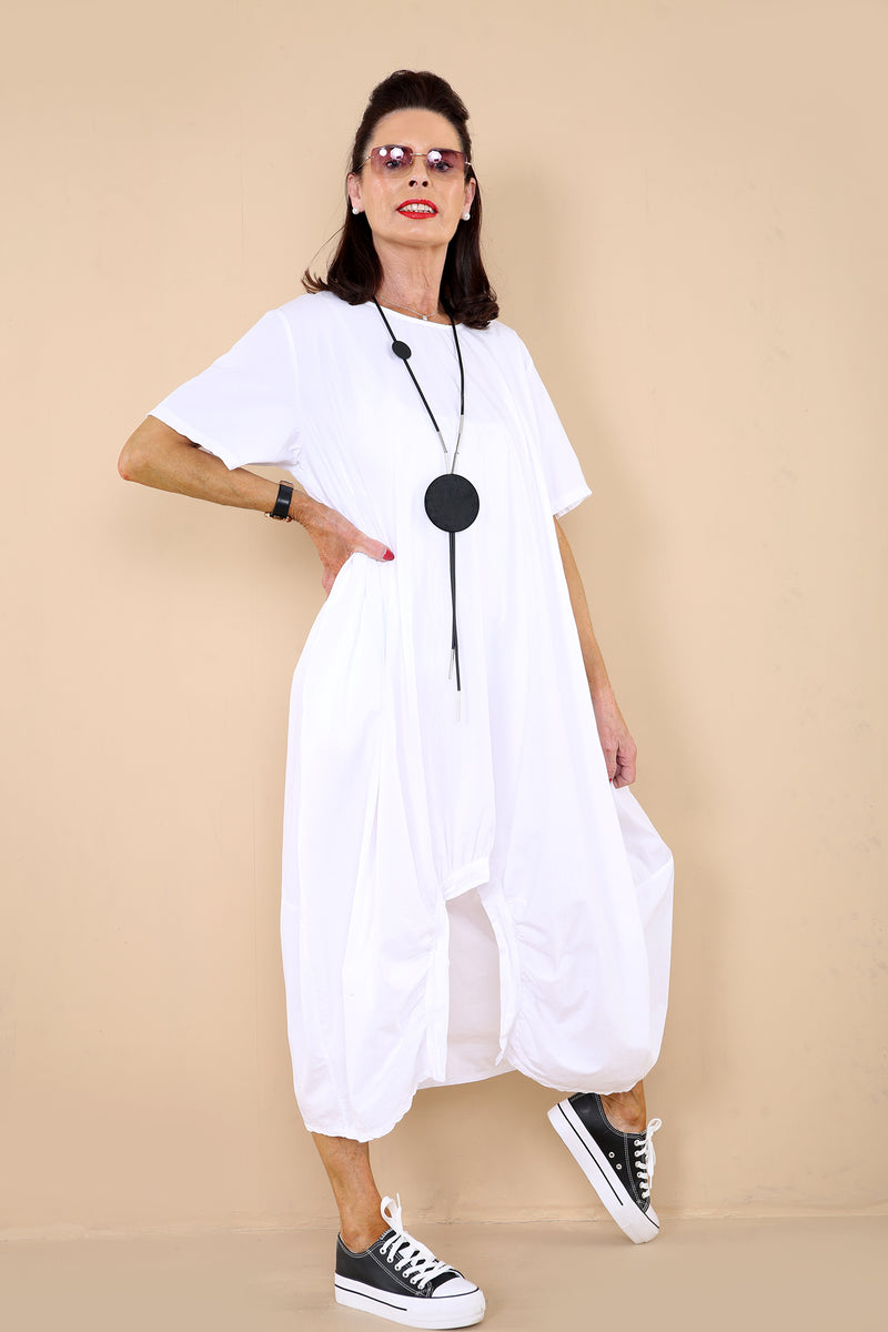 Lona Dress In White