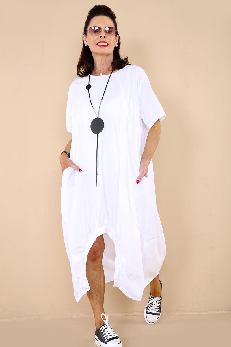 Lona Dress In White