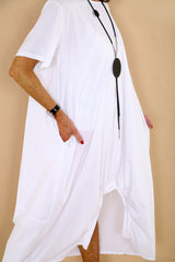 Lona Dress In White