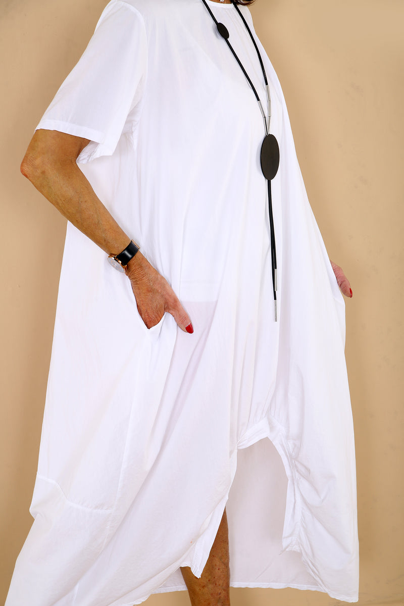 Lona Dress In White