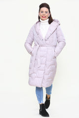SELBY Luxury Double Breasted Puffer Jacket In  blush pink