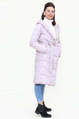 SELBY Luxury Double Breasted Puffer Jacket In  blush pink