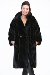 New York Faux Fur Jacket In Black