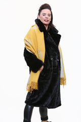 New York Faux Fur Jacket In Black