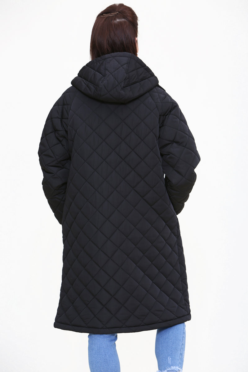 GATESHEAD Diamond Quilted Country Jacket In Black