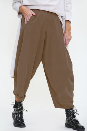 Lilly Cord Ballon Trouser In Mocha