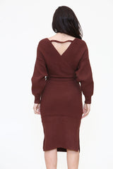 Alexandra Exclusive KNIT Dress In Chocolate
