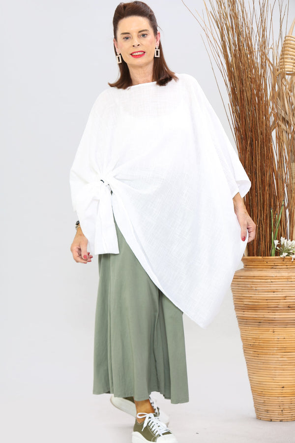 Sage Green Cotton Culotte TrouserMaria