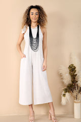 Delia Jumpsuit  In Oatmeal