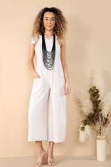 Delia Jumpsuit  In Oatmeal