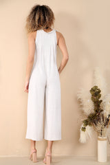 Delia Jumpsuit  In Oatmeal
