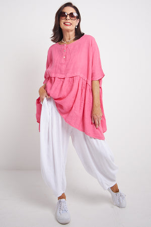Ruby  linen  Balloon cocoon  In White - Bond Street Store