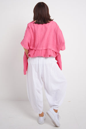 Ruby  linen  Balloon cocoon  In White - Bond Street Store