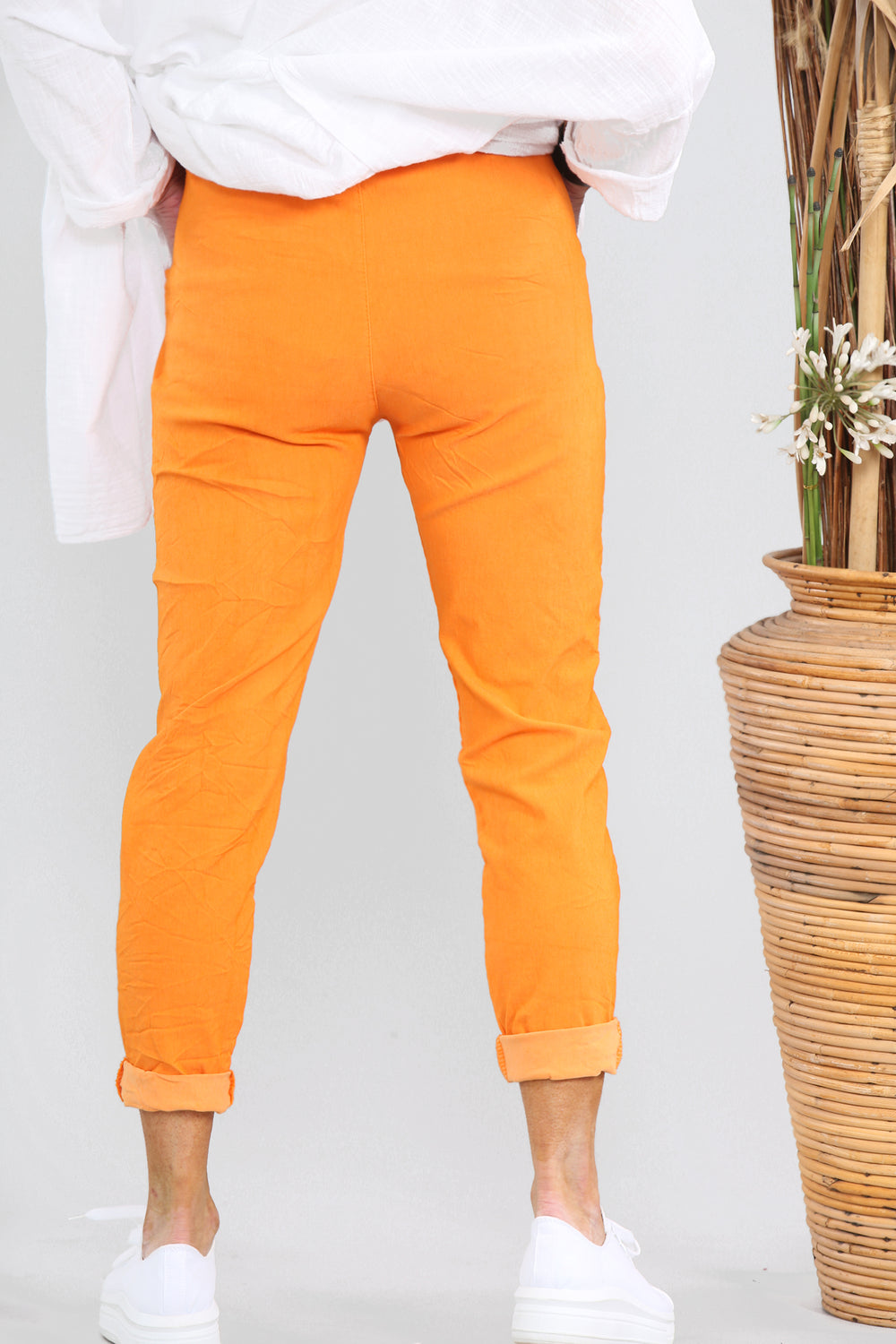 Magic Trousers Orange /summer fabric - Bond Street Store