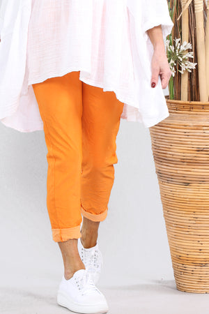 Magic Trousers Orange /summer fabric