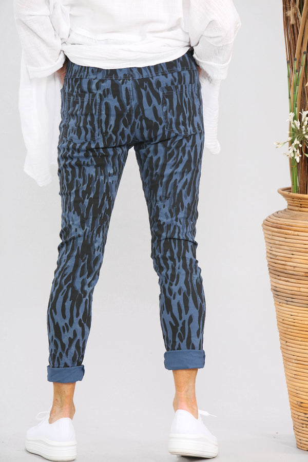 Magic Trousers Blue Zebra