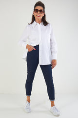 kimmy   Trousers  In Dark Denim Blue