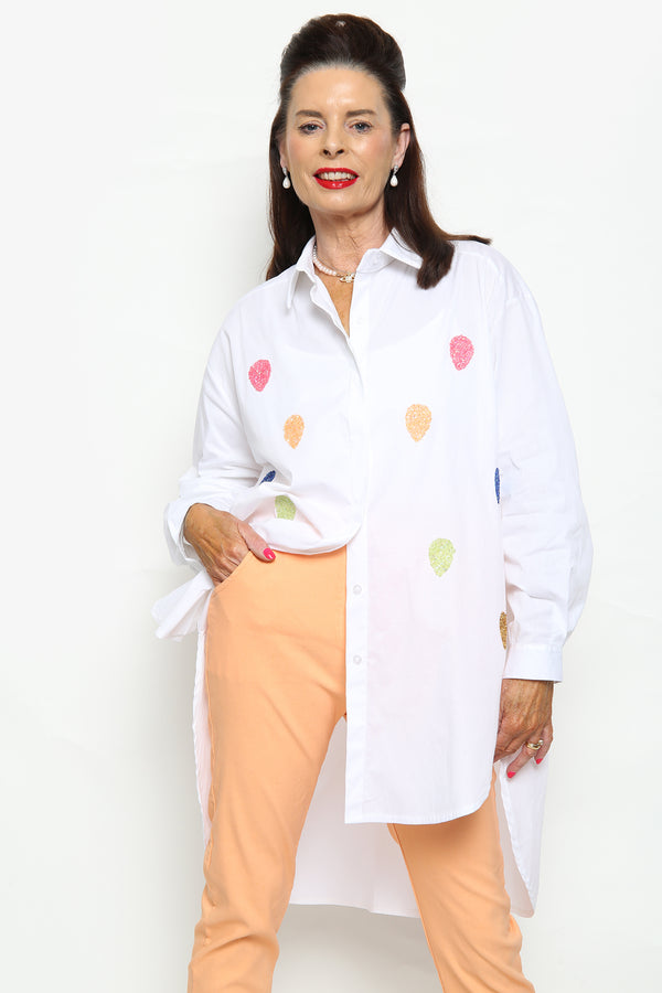 Flamingo  Shirt SS24 Collection in White