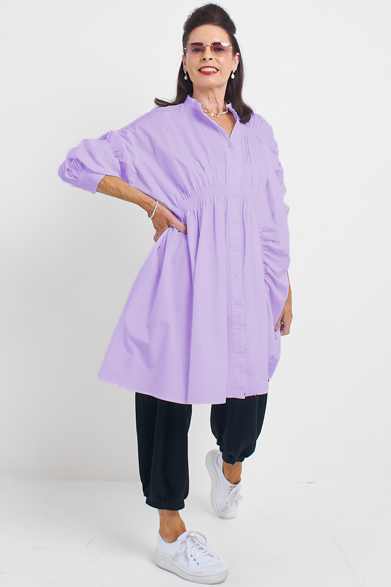 Corse Shirt Dress in Lilac
