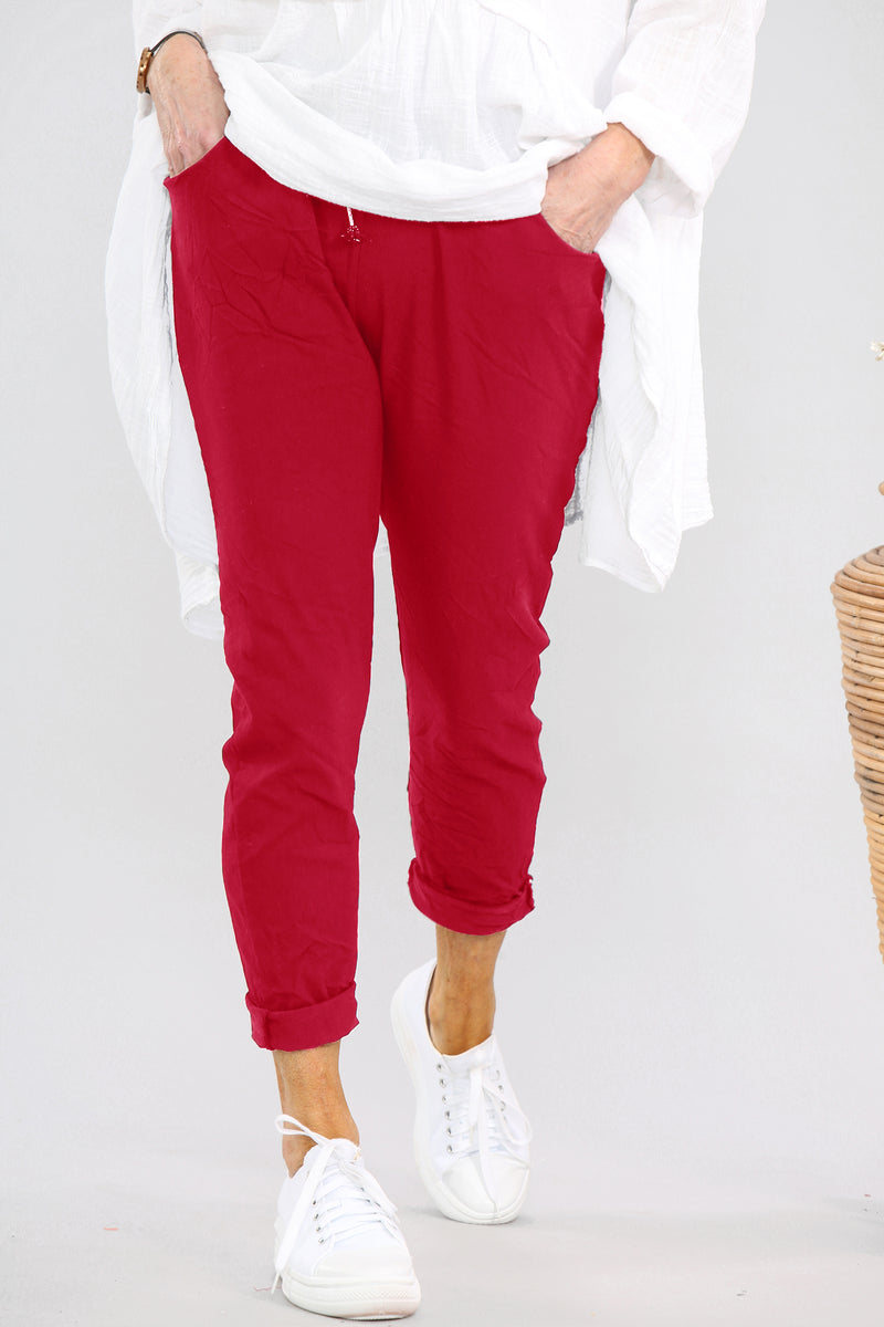 kitty Magic Trousers in Red